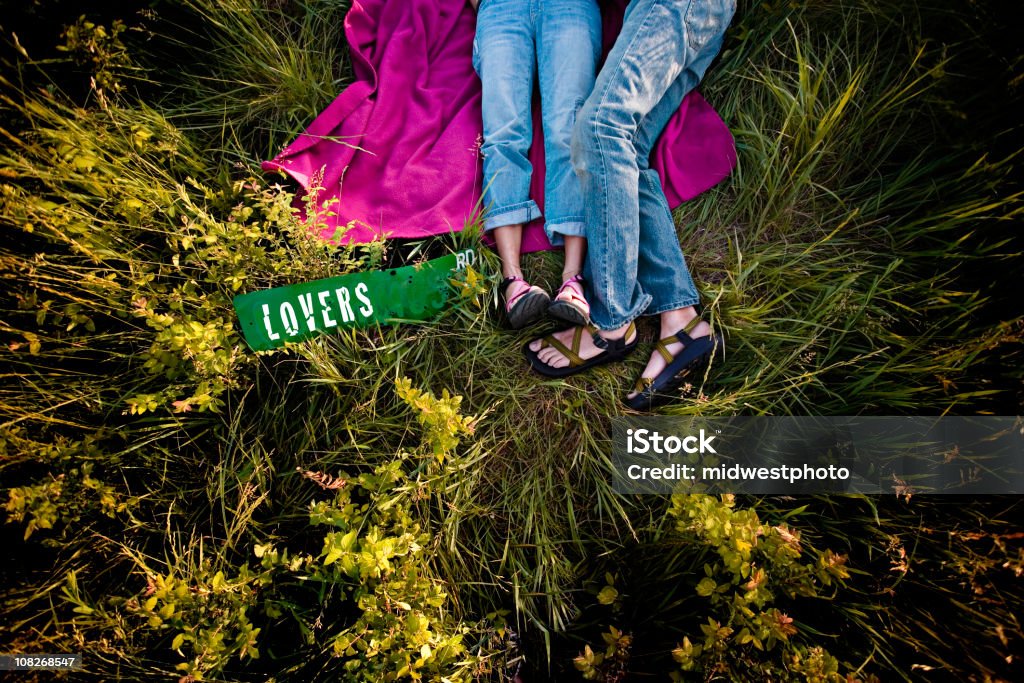 Gli amanti lane - Foto stock royalty-free di Veduta dall'alto
