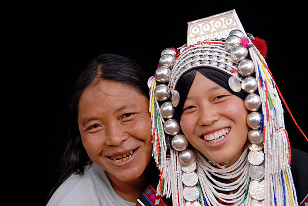 istock Mpther with Daughter in Traditional Akha Costume 108268707
