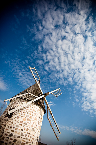 Windmills in Campo de Criptana, Spain, on Don Quixote Route, based on a literary character, it refers to the route followed by the protagonist of the novel Don Quixote de la Mancha by Cervantes