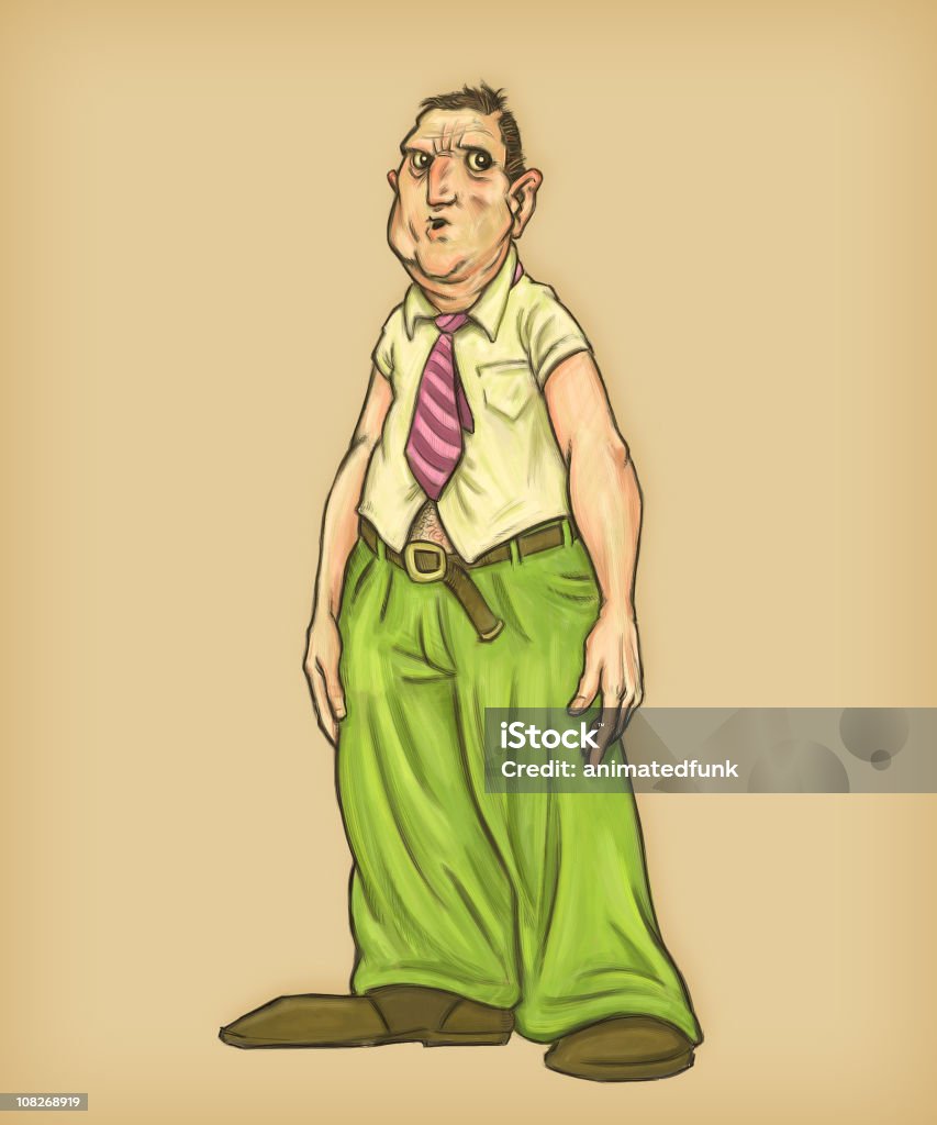 Sloppy hombre con camisa Untucked - Foto de stock de Caricatura libre de derechos