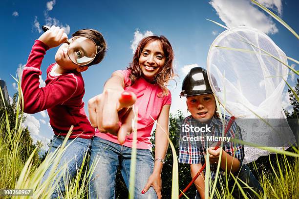 Children And Teacher In A Butterflies Life Stock Photo - Download Image Now - Child, Smiling, Summer
