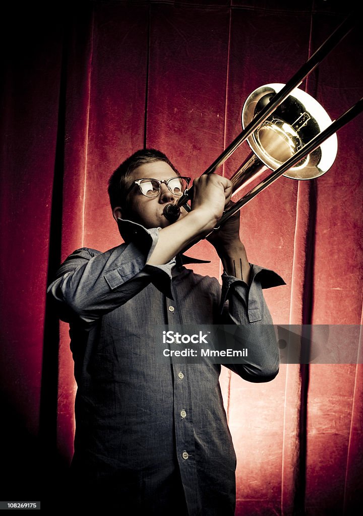 Jazz trombón - Foto de stock de Músico libre de derechos