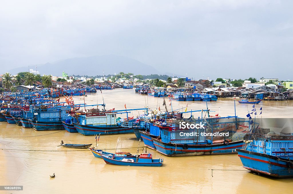Fishing Boats In Nha Trang, Vietnam  Asia Stock Photo