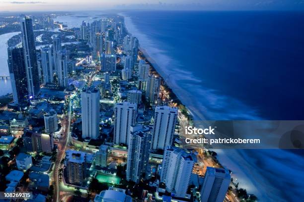 Gold Coast Stock Photo - Download Image Now - Aerial View, Architecture, Beach