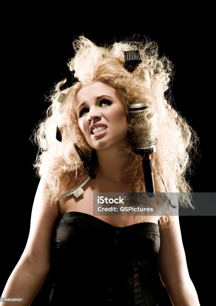Kobieta zły dzień, włosy - Zbiór zdjęć royalty-free (Modelka i model)