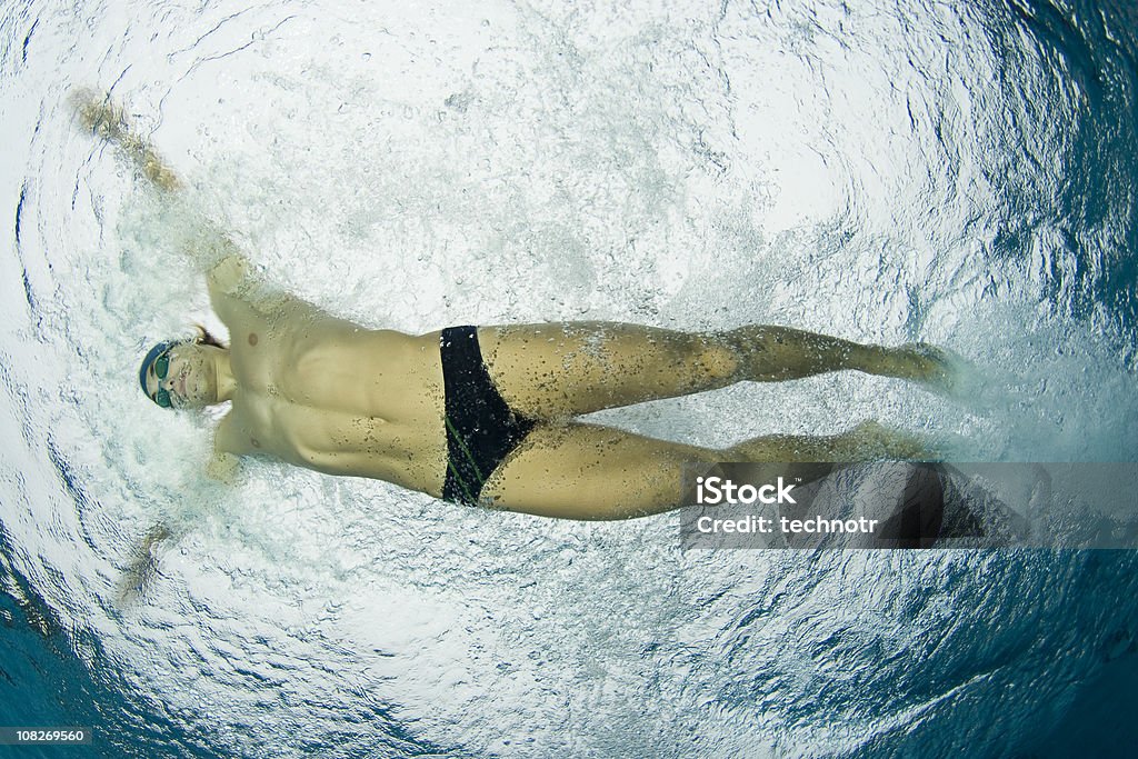 Butterfly stroke directly below  Close-up Stock Photo