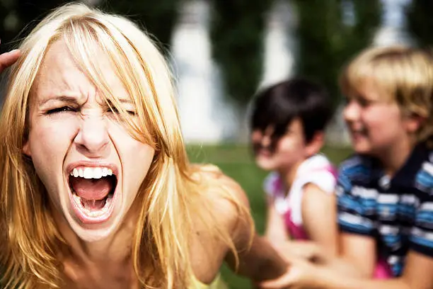 Photo of A mom going crazy while playing with her children