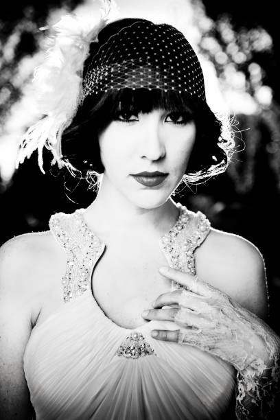 istock Vintage 20s style black and white portrait 108270036