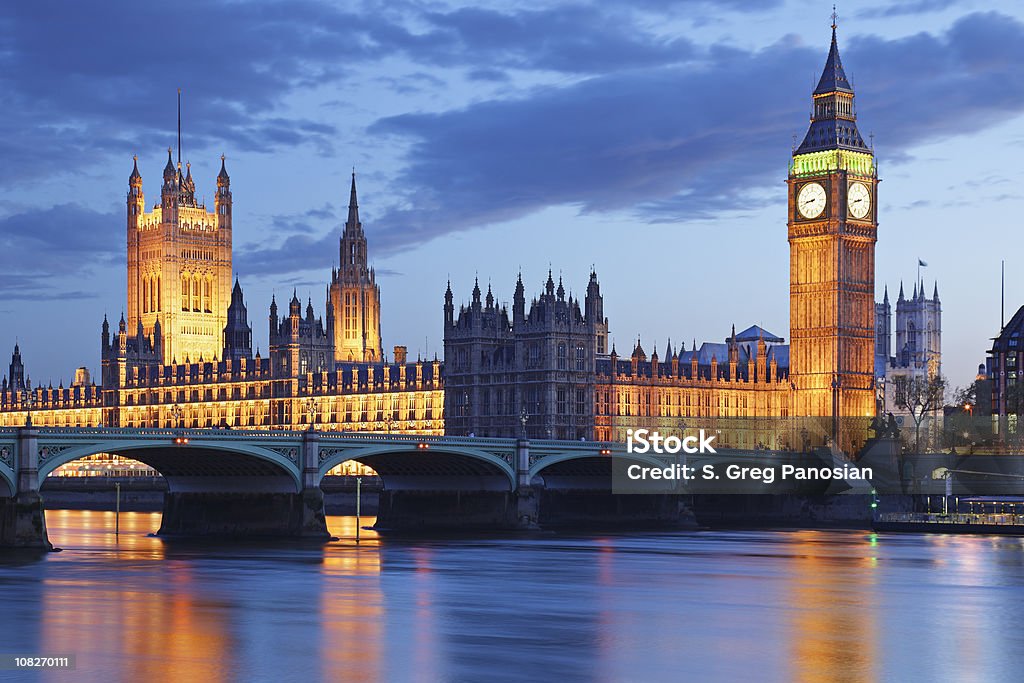 Londres à noite - Royalty-free Big Ben Foto de stock