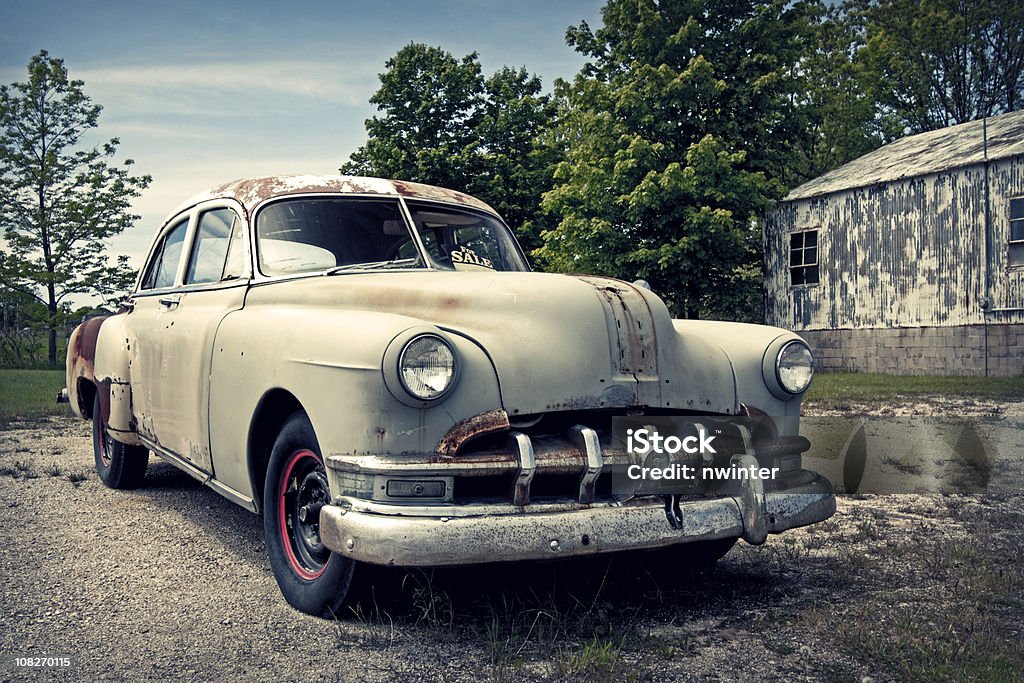 Vintage car for sale  Auto Post Production Filter Stock Photo