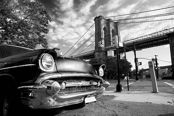 Old New York and Brooklyn  vintage car photos stock pictures, royalty-free photos & images