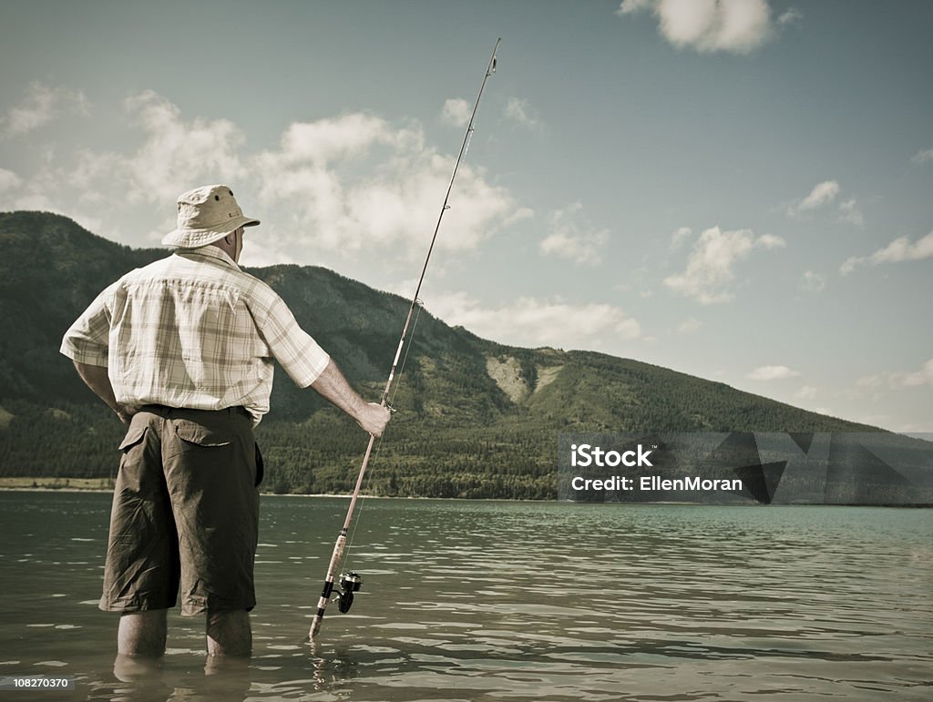 Pescador - Foto de stock de Vista posterior libre de derechos