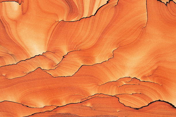 Sandstone Weathered Rock Canyon Pattern stock photo