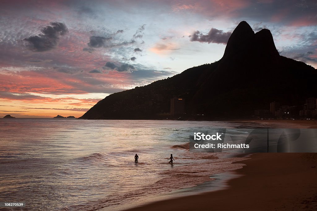 Strand von Ipanema, Rio de Janeiro. - Lizenzfrei Berg Stock-Foto