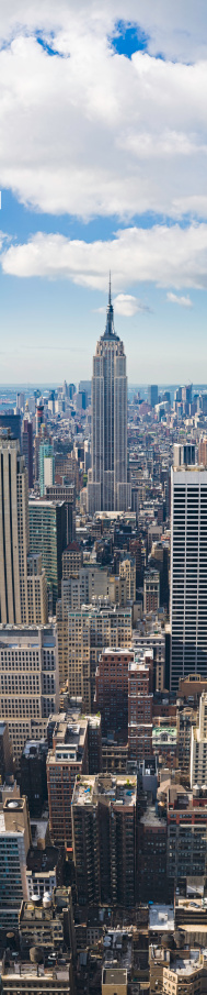 New York, New York - February 17, 2022: Views of Battery Park and surrounding buildings in Manhattan