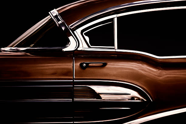 vintage amerykański samochód - 60s design zdjęcia i obrazy z banku zdjęć