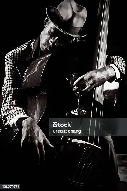 Blues And Jazz Player Stock Photo - Download Image Now - Jazz Music, Black And White, African-American Ethnicity