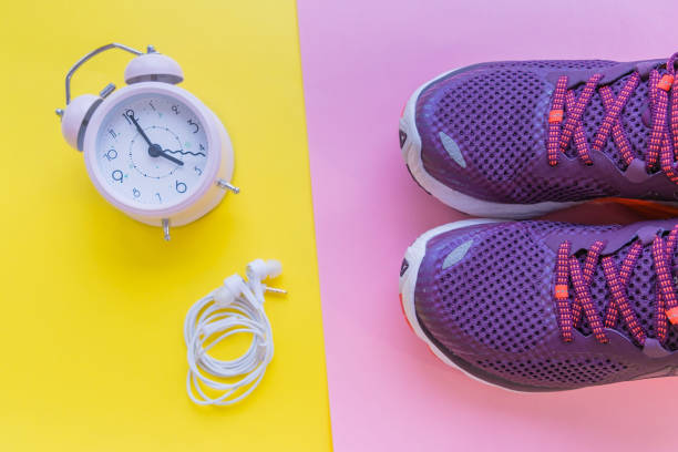 istock sneakers on a multi-colored background, concept infusion on sports. 1082708992
