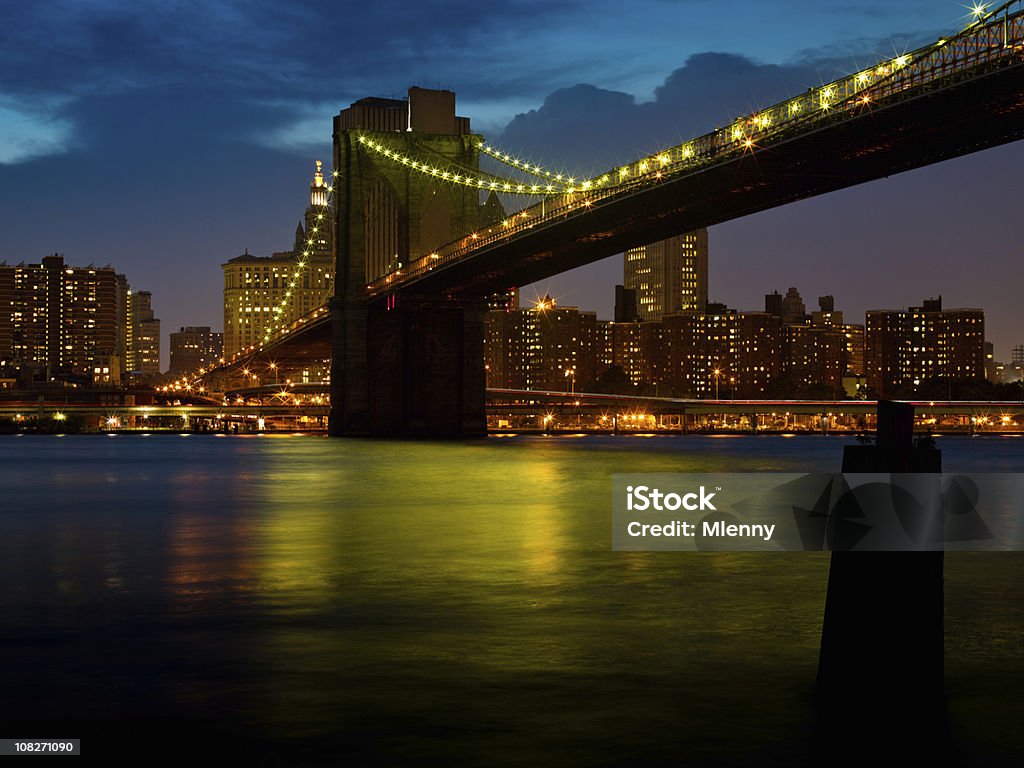 Ponte do Brooklyn, Nova York - Foto de stock de Apoio royalty-free