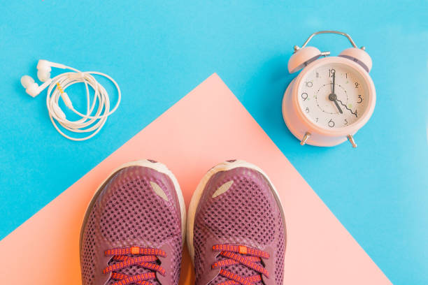 istock sneakers on a multi-colored background, concept infusion on sports. 1082711544