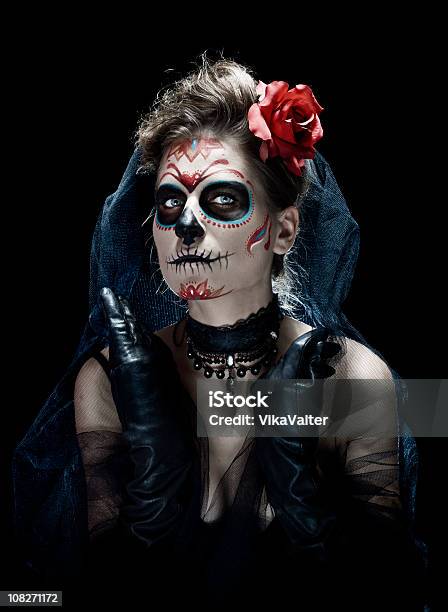 Day Of The Dead Stock Photo - Download Image Now - Make-Up, Black Color, Day Of The Dead