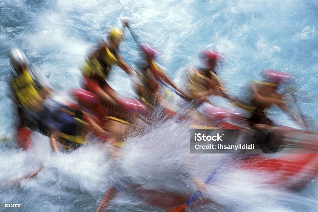 Canoagem em água branca - Foto de stock de Trabalho de Equipe royalty-free