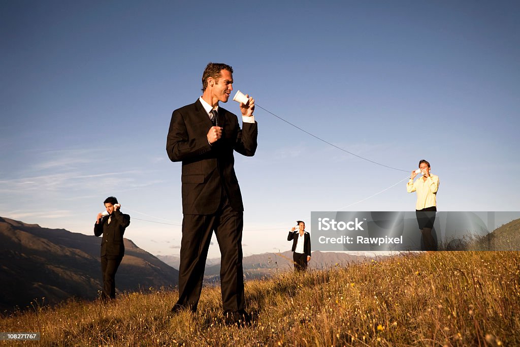 Negocios equipo de comunicar al aire libre. - Foto de stock de Asociación libre de derechos