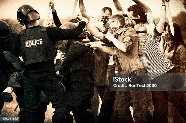 Riotous Stock Photo - Download Image Now - Riot, Police Force, Violence