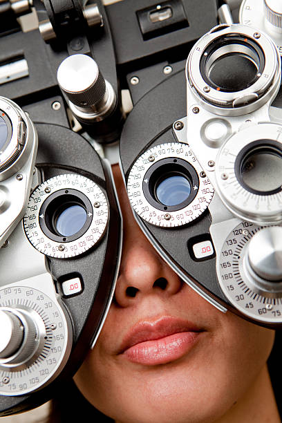 istock eye exam at the optometry diopter 108271811