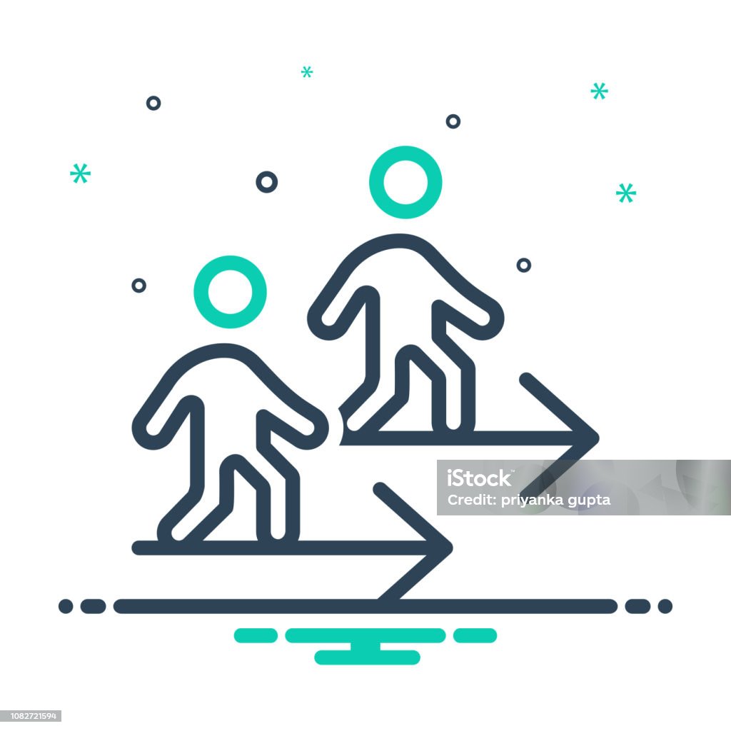 Walk In Tour Icon Go Walk Stock Illustration - Download Image Now - Icon Symbol ...