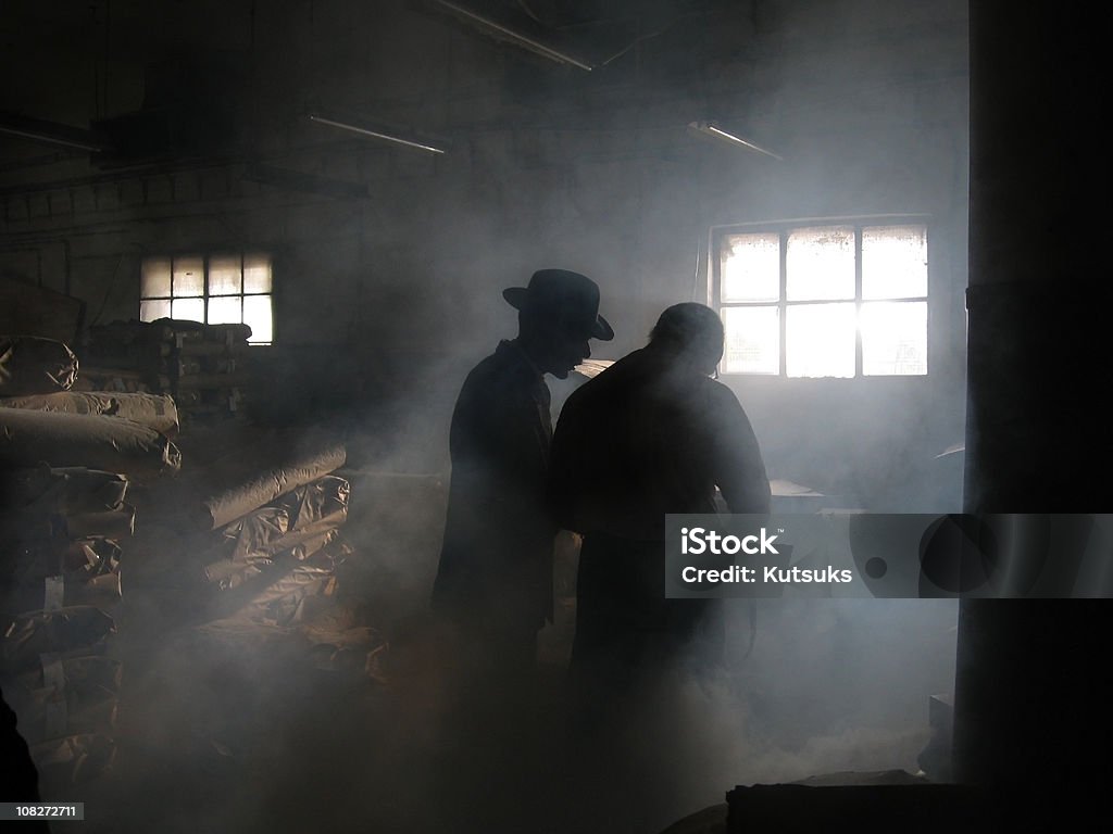 Silhouette der Frau in Rauch - Lizenzfrei Mafia Stock-Foto