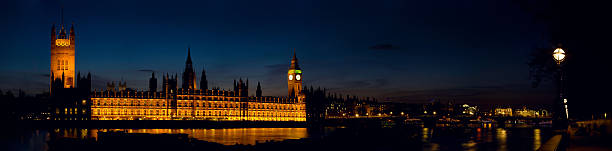 Houses of Parliament, London, at Night stock photo