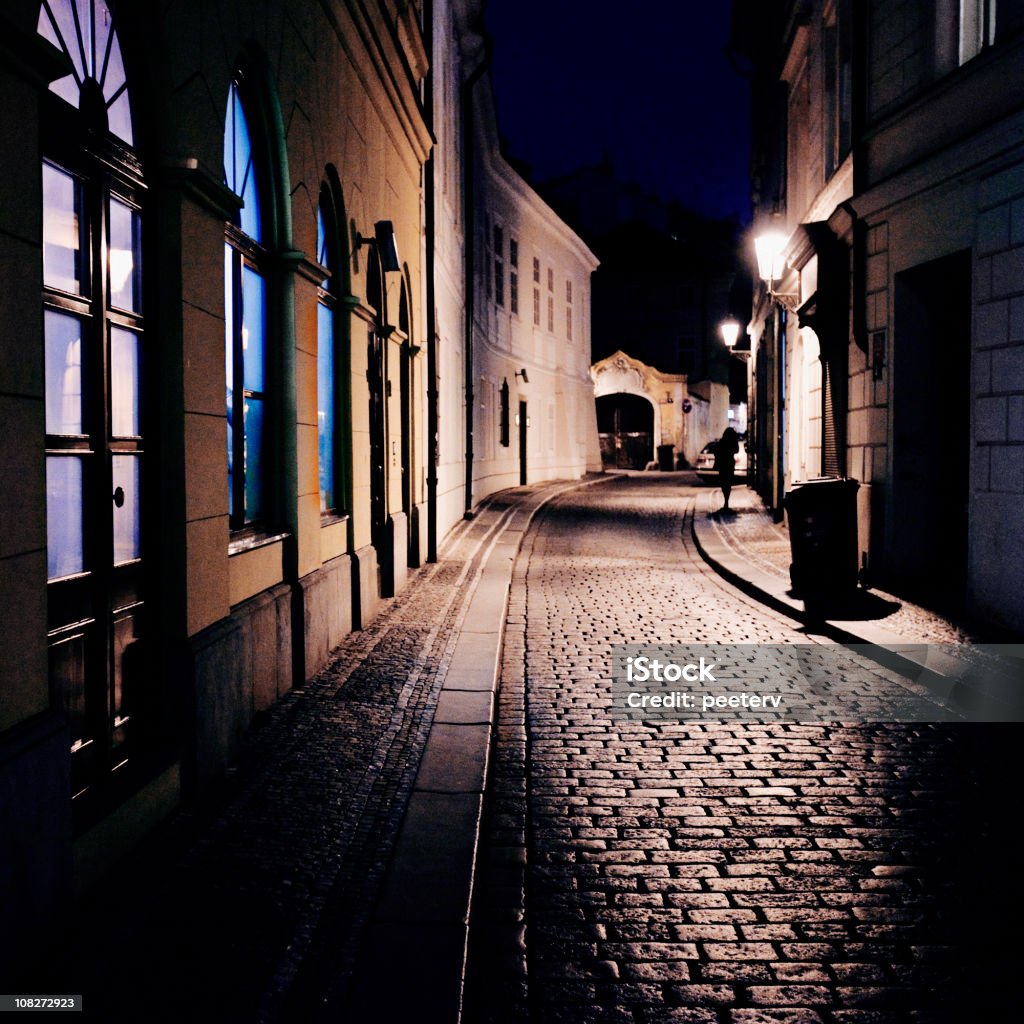 La noche en la ciudad antigua. - Foto de stock de Praga libre de derechos