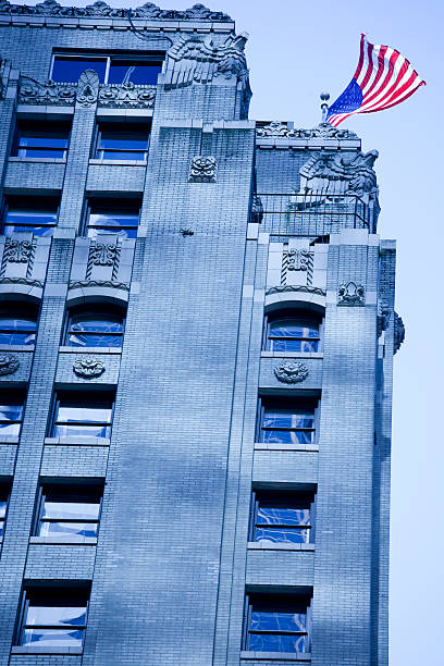 istock Downtown Seattle Office Building Exterior, Tungsten Blue Light Effect 108272952