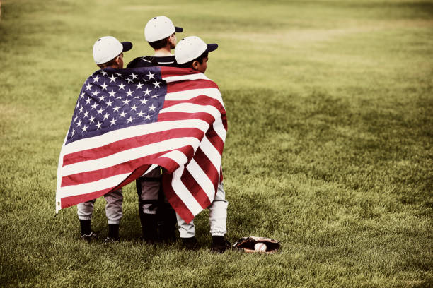 america's времяпровождение - baseball sports team teamwork sport стоковые фото и изображения