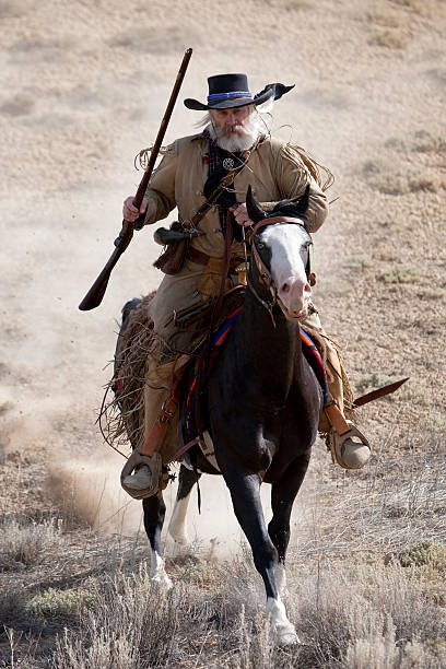 istock Cowboy on horse 108273293