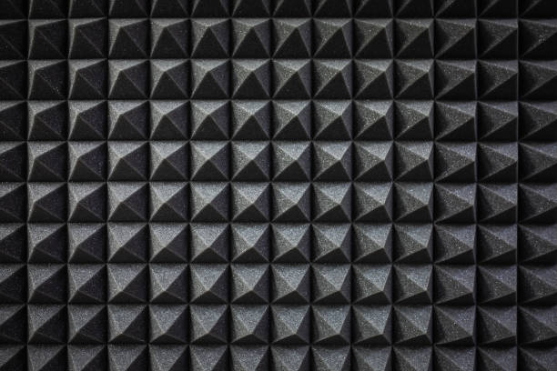 istock Foam soundproofing coating close-up. Recording studio details 1082736316