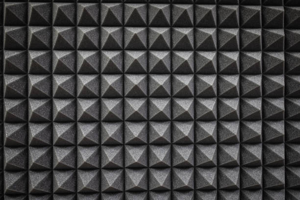 istock Foam soundproofing coating close-up. Recording studio details 1082736454