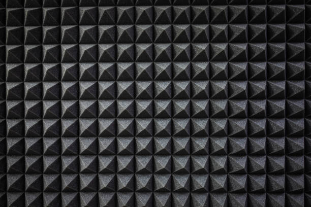 istock Foam soundproofing coating close-up. Recording studio details 1082736590
