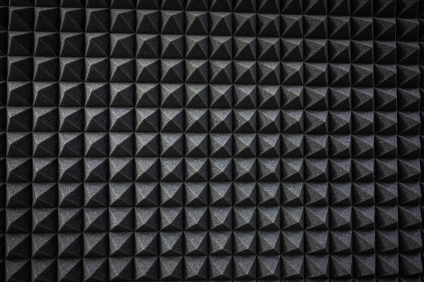 istock Foam soundproofing coating close-up. Recording studio details 1082736706
