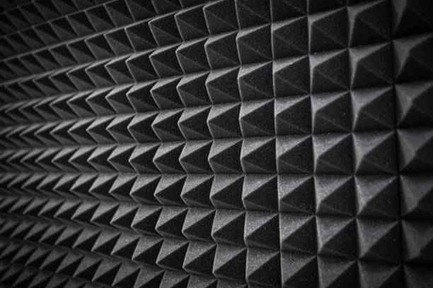 istock Foam soundproofing coating close-up. Recording studio details 1082738504