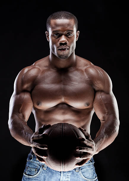 Man with basketball stock photo