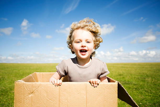 istock Child leaping out of a box 108273967