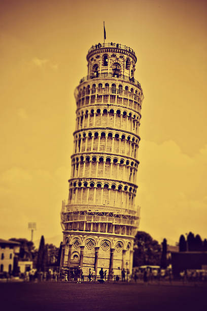 istock Leaning Tower of Pisa, Toned Black and White 108274183