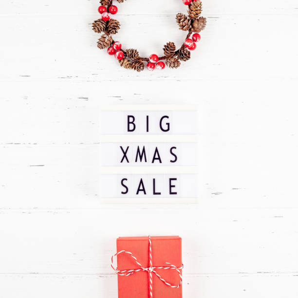 istock Big Christmas sale text lightbox white background 1082742946
