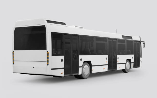 istock 3D render of a bus on a white background 1082766712