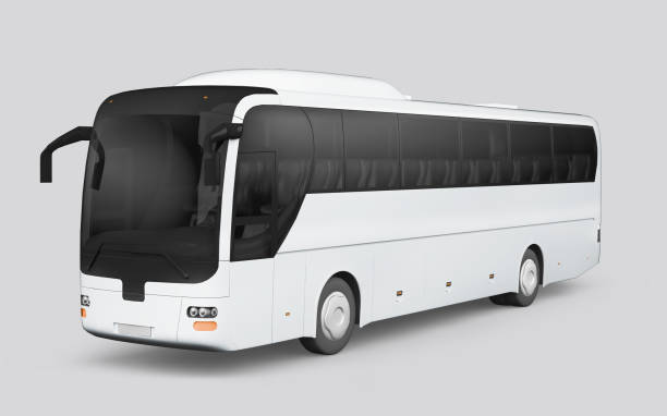 istock 3D render of a bus on a white background 1082766822