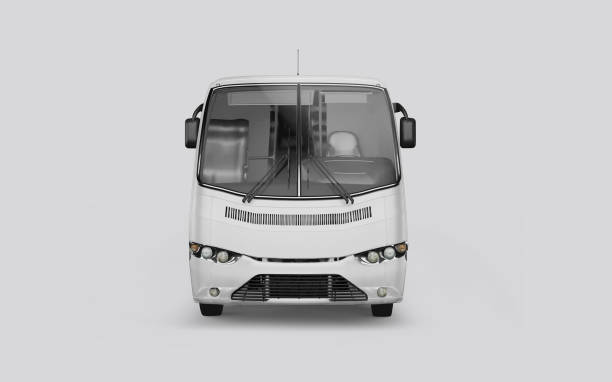istock 3D render of a bus on a white background 1082767064