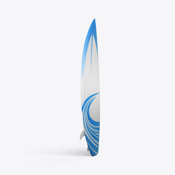 istock 3D render of a surfboard on a white background 1082767250