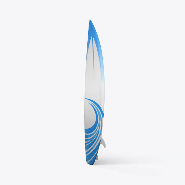 istock 3D render of a surfboard on a white background 1082767374